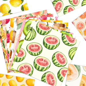 ดอกไม้ฤดูร้อนทำด้วยมือและผลไม้แตงโมบรรจุภัณฑ์กระดาษกาวสองชั้นสำหรับเครื่องใช้บนโต๊ะอาหารงานปาร์ตี้และของตกแต่งสำหรับบรรยากาศงานปาร์ตี้ - Product Image 1