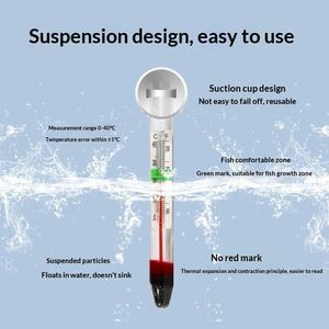 Termometro in Vetro Piccolo e Robusto con Ventosa per Acquario, Misuratore <span class=keywords><strong>di</strong></span> Temperatura dell'<span class=keywords><strong>Acqua</strong></span> ad Alta Precisione, Impermeabile, con Scatola Incorporata per Vasche dei Pesci - Product Image 4