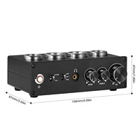 Préamplificateur Phono à Tube Électronique avec Prise Casque 3,5 mm, Contrôle des Aigus et des Basses, Stéréo, pour Lecteur de Disques MM MC et Usage Domestique