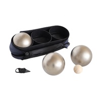 Ensemble de boules de pétanque en acier argenté-jaune ZQURE pour les sports et jeux de plein air