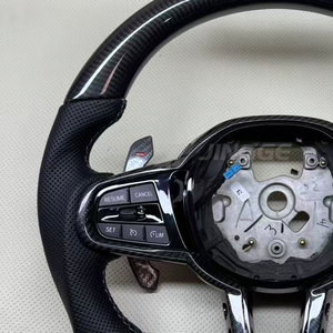 ครึ่งสำหรับพวงมาลัยรถสปอร์ตหนังคาร์บอนไฟเบอร์สำหรับ M Series M5 M3 G80 M4 G82 G01 X4 G02 X5 G05 X6 G06 G11 G12 - Product Image 2