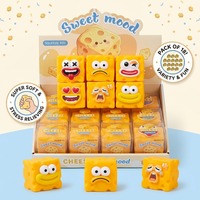Blocs de construction en forme de fromage réalistes de haute qualité, en matériau TPR, pour un divertissement artisanal et un soulagement du stress.
