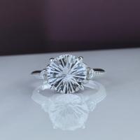 Bague en argent sterling 925 plaqué rhodium, sertie de pierres précieuses naturelles de différentes sortes, taille ronde, vente en gros d'usine, pour femme, idéale pour les fêtes et les occasions spéciales
