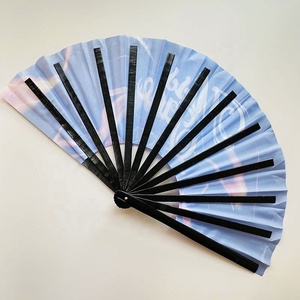 พัดไม้ไผ่แกะสลักโฮโลแกรมขนาดใหญ่สไตล์ดนตรีแกะสลักโฮโลแกรมสำหรับทำจากไม้ไผ่ขนาดใหญ่พิมพ์ลายได้ตามต้องการ - Product Image 5