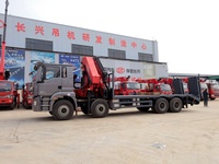 Camion à lit plat Shacman 25 tonnes avec grue