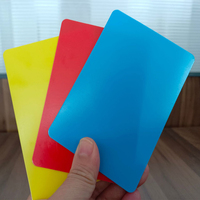 Cartes de football PVC 11x8cm, épaisseur 1MM, cartes rouges et jaunes pour arbitre, cartes de pénalisation personnalisées, kit d'arbitre de football imperméable