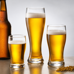 Vasos de Cerveza de Cristal Soplado a Mano al por Mayor, Vasos Clásicos Transparentes para Cerveza, Vasos Personalizados con Logotipo para Bar y Fiestas - Product Image 2