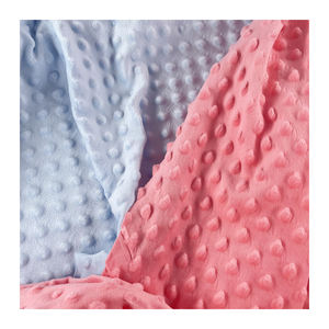 Nieuwe Aankomst 100% Polyester Stof Effen Kleur Spandex Minky Dot Speciale Tuin Voor Baby Deken - Product Image 1