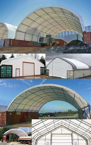 Abri de stockage en dôme préfabriqué de 40 pieds résistant aux intempéries pour les chantiers de construction, les fermes et la logistique - Product Image 5