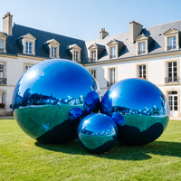 Ballon gonflable réfléchissant en PVC, grande boule brillante, sphère métallique géante à gonfler pour la décoration de fêtes et de festivals