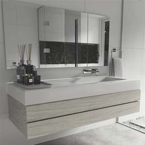 Meuble de salle de bain suspendu moderne de luxe avec lavabo simple de 30 pouces résistant à l'eau - Product Image 1