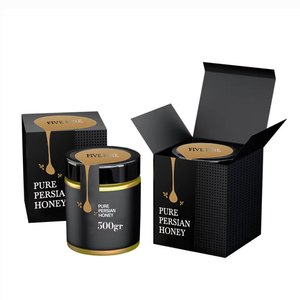 Cajas <span class=keywords><strong>de</strong></span> Regalo <span class=keywords><strong>de</strong></span> Cartón Rígido <span class=keywords><strong>de</strong></span> Lujo con Diseño Personalizado Impreso, para Envases <span class=keywords><strong>de</strong></span> <span class=keywords><strong>Miel</strong></span> en Frascos <span class=keywords><strong>de</strong></span> Papel Negro Liso <span class=keywords><strong>de</strong></span> Alta Calidad 2022, con Relieve - Product Image 1