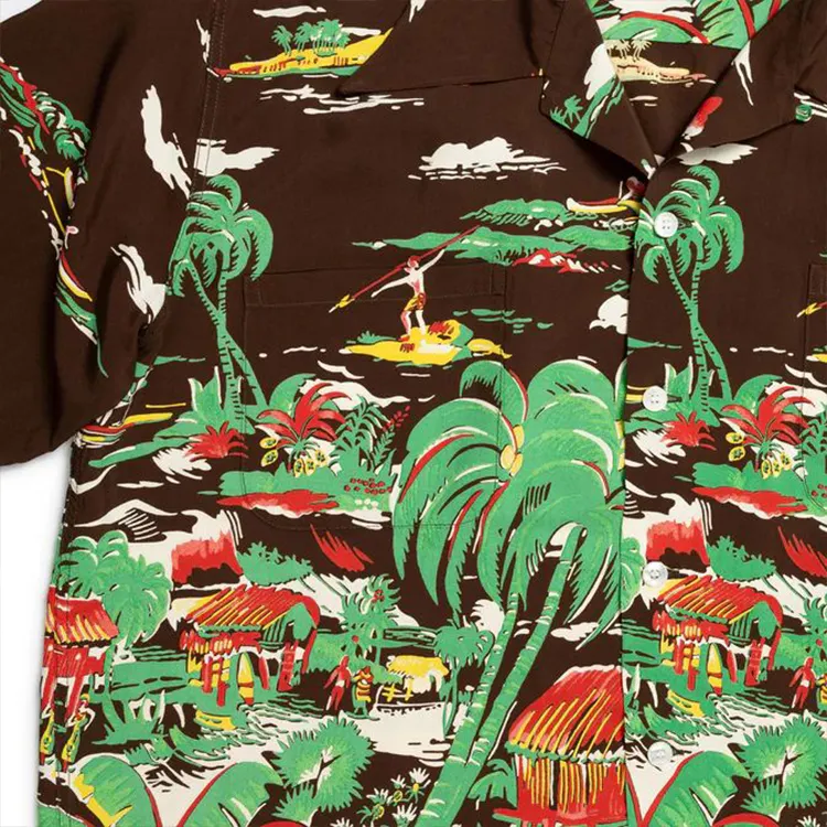 Groothandel Nieuwste Design Kwaliteit Custom Losse Hawaiiaans Shirt Rayon