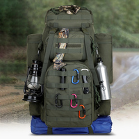Sac à dos tactique d'entraînement extérieur personnalisé de qualité supérieure 70L, sac à dos tactique imperméable avec logo, sac à dos de survie pour la chasse