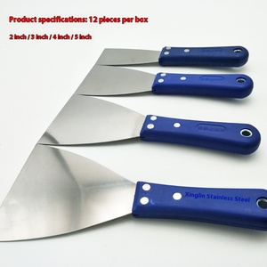 Juego de Raspadores Profesionales Bunkerway | Cuchillas de Acero Inoxidable de 1-4 Pulgadas |   Opciones Flexibles y Rígidas |   Para remover masilla/spackel/pintura - Product Image 4