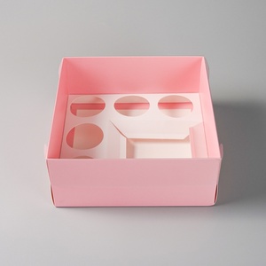 Customizable Square Cake <b>Box</b> with Embossing Corrugated Board Folders Style <b>Photo</b> Frame Option Recycled Materials - Product Image 2