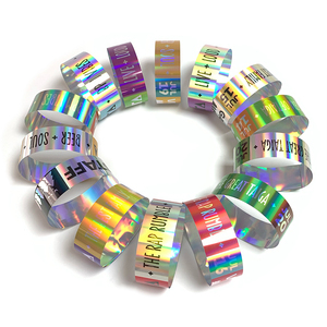 Toptan özel bilek bilet bilezik konser Papier bilek bantları Tyvek holografik etkinlik bilekliği bir kez - Product Image 1