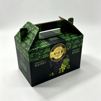 Großhandel Tragbare Wellpappe-Ordner Obst-Geschenkverpackungsbox Offsetdruck Benutzerdefinierte Farbe & Logo Trauben OEM-Hersteller