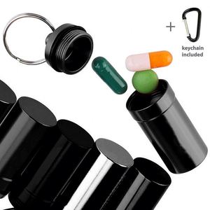 Porte-pilules personnalisé en métal aluminium avec porte-clés - Product Image 3