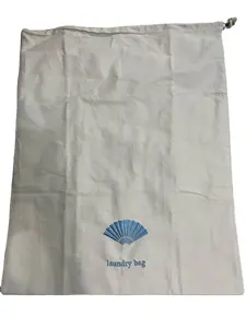 Sac <span class=keywords><strong>à</strong></span> <span class=keywords><strong>linge</strong></span> en coton 100% écologique avec cordon de serrage pour le rangement - Product Image 4