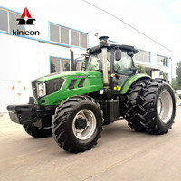 Tractor Agrícola KINLEON 4WD con Implementos, Motor Diésel de Alta Eficiencia de 50-200HP, Certificado CE para Uso en Granjas, Huertos y Jardines