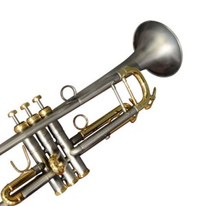 Trompeta Profesional en Sib, Acabado Plateado Antiguo, Instrumento <span class=keywords><strong>de</strong></span> Latón Premium para Adultos y Principiantes - Product Image 6