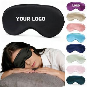 Hot Selling Wholesale Silk Mask for Hotel Business Promo <b>Gift</b> Travel Sleeping Eye Masks With Logo Printed Custom Eyemask - Product Image 2