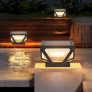 โคมไฟเสา LED กลางแจ้งแบบกันน้ำ รุ่นใหม่ สำหรับสวน วิลล่า ลานบ้าน IP65 ไฟเสาประตู ไฟสนาม ใช้พลังงานไฟฟ้า/พลังงานแสงอาทิตย์ - Product Image 2