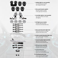 Kit d'éclairage d'ambiance 64 couleurs pour Mercedes-Benz Classe C GLC, éclairage LED intérieur, garniture de grille de ventilation, mise à niveau des haut-parleurs