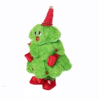 Jouets en peluche douce pour décorations de Noël, poupée chantante et dansante, saxophone, élan, bonhomme de neige, peluche, jouet Père Noël