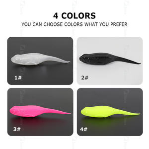 Tolure 6 pièces/sac appâts de pêche leurre flottant têtard appâts souples ensemble basse <span class=keywords><strong>truite</strong></span> leurre manivelle crochet pour plage rivière lac pêche - Product Image 6