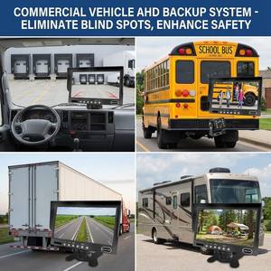 Système de caméra de recul pour camion AHD 7 pouces, caméra de recul 1080P, moniteur étanche à haute luminosité, entrée vidéo 2 canaux pour bus, fourgonnette - Product Image 4