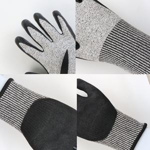 SONICE vente en gros HPPE résistant aux coupures niveau 5 gant de sécurité au travail anti-coupure nitrile Sandy Guantes pour la <span class=keywords><strong>protection</strong></span> des mains et des bras - Product Image 4