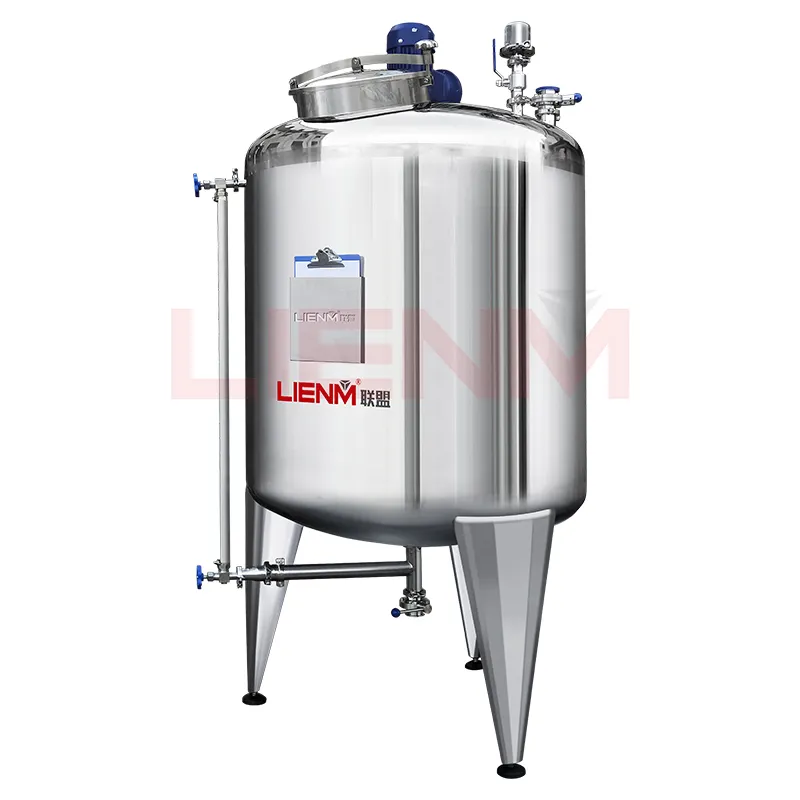 LIENMは自動攪拌機ステンレス鋼固定混合タンク1000リットルで化学液体貯蔵タンクをカスタマイズします