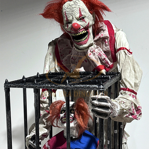 Modelo Animatrónico Eléctrico de Payaso Fantasma de <span class=keywords><strong>Terror</strong></span> para Halloween, Decoraciones Interiores de Metal para Centros Comerciales, Aeropuertos Públicos y Casas Embrujadas - Product Image 2