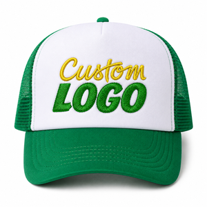 High Quality 5 Panel Mesh Trucker <b>Hats</b> Cap Custom 3D Embroidery Puff Win Logo Fashion Sports Outdoor Formal Blank Polyester - Product Image 2