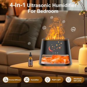 Humidificador de Aire con <span class=keywords><strong>2</strong></span> Modos de Niebla, Difusor de Aceites Esenciales USB, Mini Luz Nocturna de 8 Colores, Difusor de Aroma con Efecto Llama - Product Image 5