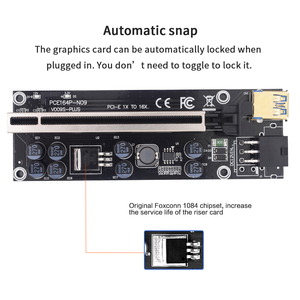 Ver010s cộng với ánh sáng LED GPU Riser USB 3.0 VER010-X <span class=keywords><strong>Express</strong></span> Cáp Video Card X16 Extender <span class=keywords><strong>PCI</strong></span>-E riser thẻ cho máy chủ trong kho - Product Image 6