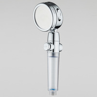 Cabezal de Ducha Presurizado de Mano con Interruptor, Alta Presión, Tres Ajustes, Filtro de Purificación de Agua para Baño, Diseño Delgado