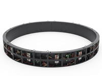 Écran LED créatif Halo, écran LED rond suspendu au plafond personnalisé pour atrium commercial