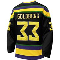 Maillot de hockey Tocament Mighty Ducks pour adulte unisexe, costume de film 33 Goldberg, en polyester, détection par aiguille