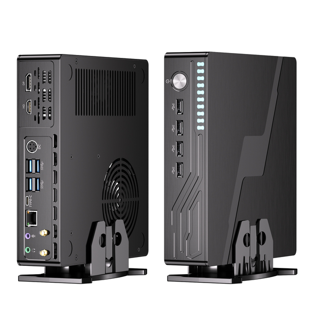 Gaming PC with GTX1650 4G 9th Gen Core I5-9400F/I7-9700F 32GB DDR4 1TB SSD Windows 10 Black IPS Mini Desktop