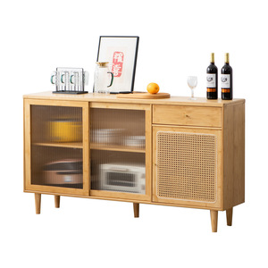 Solid Wood <b>Sideboard</b> Japanese Style Living Room <b>Storage</b> Cabinet Modern Minimalist Tea Cabinet Integrated <b>Storage</b> Low Cabinet - Product Image 5