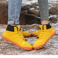 Bottes d'hiver pour la neige, chaussures à bout large, doublées de polaire, antidérapantes, semelle épaisse, chaudes, pour l'extérieur