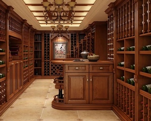 Nội thất cao cấp phong cách hiện đại gỗ rắn Euro sang trọng Bar Tủ rượu vang đi bộ Trong Hầm rượu - Product Image 2