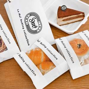 Sac en papier kraft écologique personnalisé pour boulangerie française, résistant à la graisse, de qualité alimentaire, pour emballage de sandwichs avec fenêtre pour pain grillé - Product Image 4