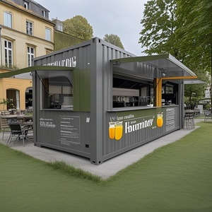 Quiosco de Hamburguesas, Negocio de Catering al Aire Libre, Contenedor Expandible Móvil de 20 pies, Panel Sándwich de Acero Personalizado, Prefabricado - Product Image 1