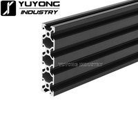 Rail linéaire V-Slot 2080, profil en aluminium anodisé noir/argent pour imprimante 3D DIY, machine de gravure CNC