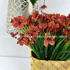 Simulated Violet Artificial Flowers 35cm Sunset Glow Plastic Silk Home Decoration <b>Wedding</b> Photography <b>Props</b> - Product Image 5