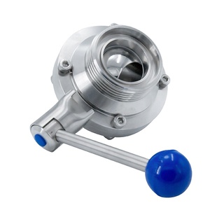 Saneamiento Grado alimenticio Grado sanitario Grado alimenticio Precio SS316L Diámetro 102 Válvula de bola de acero inoxidable tipo mariposa industrial - Product Image 4